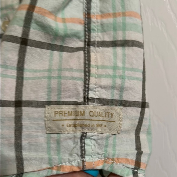 Carter's Green and Orange Button Down Shirt with Short Sleeves - Picture 4 of 4